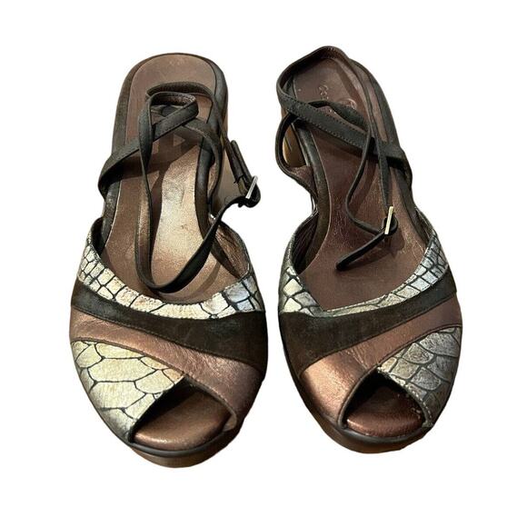 Cole Haan Women’s Size 9 NikeAir Crocodile Platform Wedge Ankle Strap Sandals - Picture 3 of 6